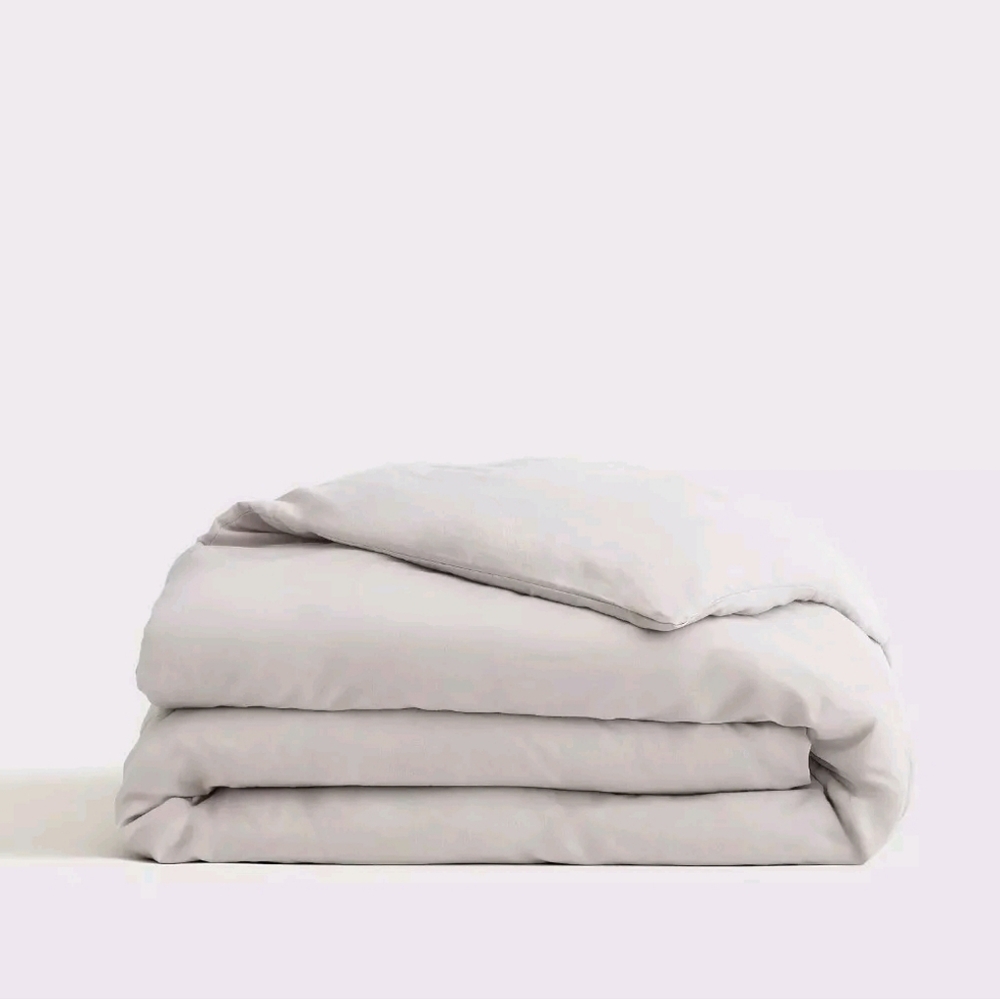 Quince Linen & Bamboo Light Gray Duvet Cover! Full/ Queen (376)